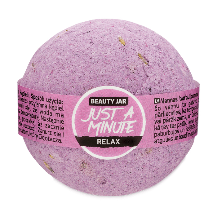 Бомбочка для ванни Beauty Jar Just a Minute Relax Bath Bomb з олією солодкого мигдалю та лавандою, 150 г