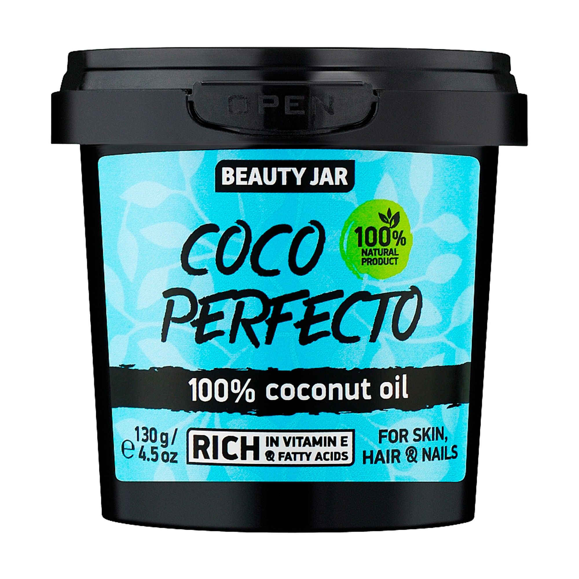 Кокосова олія для шкіри, волосся і нігтів Beauty Jar Coco Perfecto 100% Coconut Oil For Skin, Hair &amp; Nails, 130 г